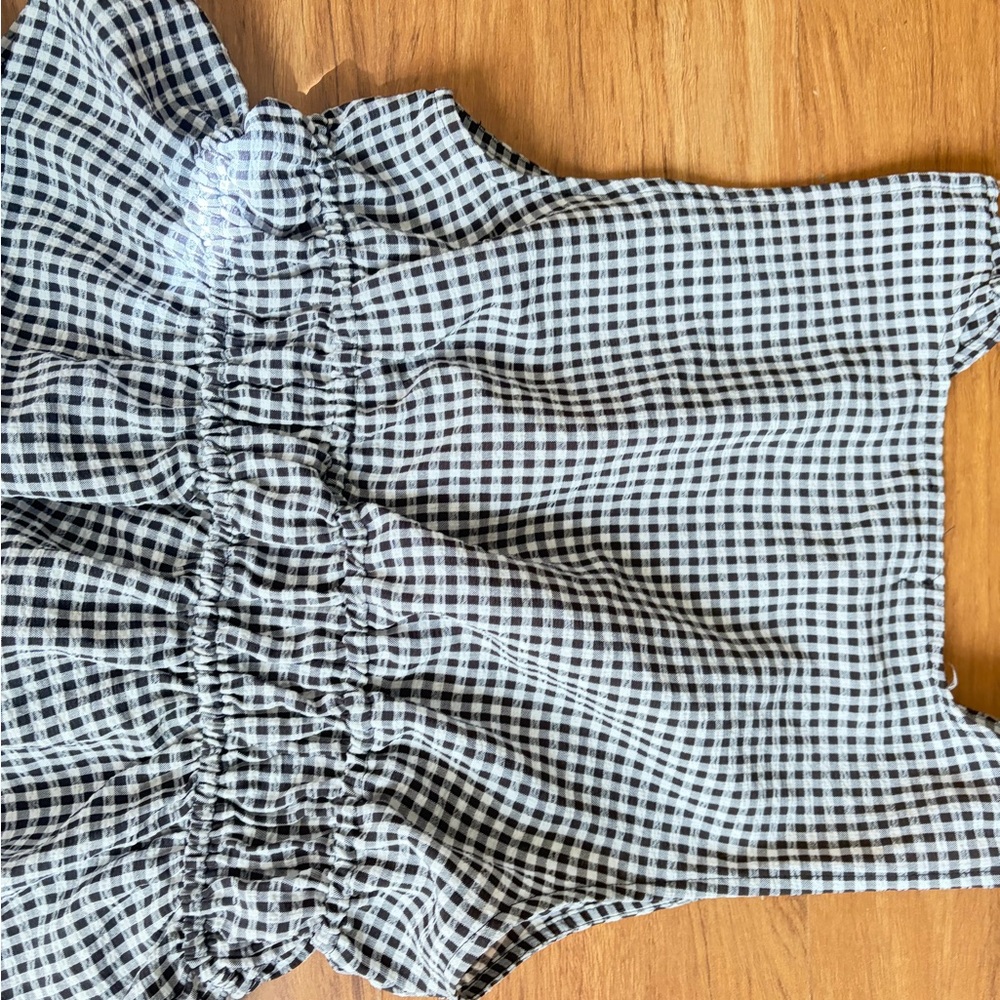 Fashion Nova Black and White Checkered Top